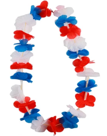 Collar Hawaiano Fiestas Patrias con Luz x 6 Unds. Medida: 45 cm aprox.