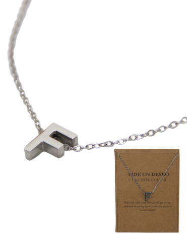 Collar de Acero Letra F x 12 Unidades.