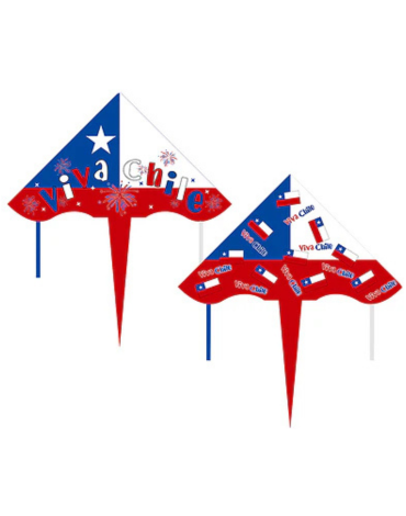 Cometa Bandera de Chile con Diseño x 12 Unds.Medida: 95 x 50 cm aprox.