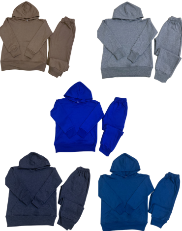 Conjunto Escolar Unisex Franela Algodón x 4 Unds. Talla: 6 - 8 - 10 - 12 - 14 - 16