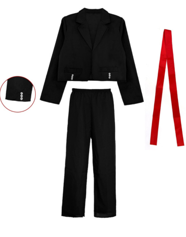 Traje de Huaso 3 PCS Color Negro x 12 Unds. Talla: 14 - 16 - S