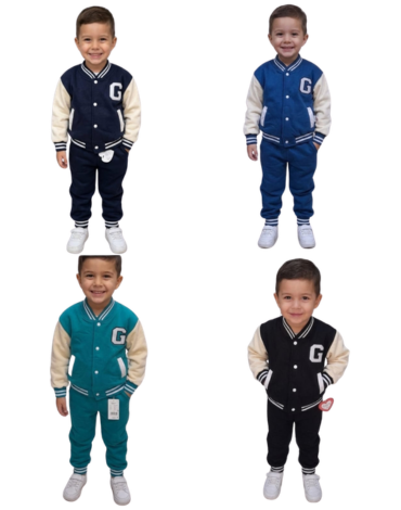 Conjunto Universitario de Niños con Chiporro  Colores Surtidos x 12 Unds. Talla: 1 - 2 - 3 - 4 años.