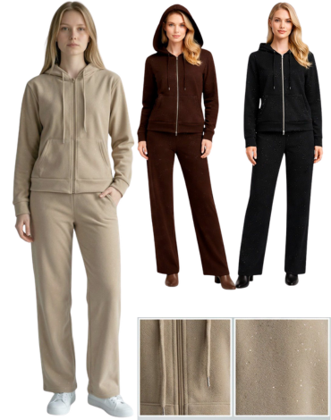Conjunto de Mujer con Polar Colores Surtidos x 12 Unds Talla: S / M - M /L