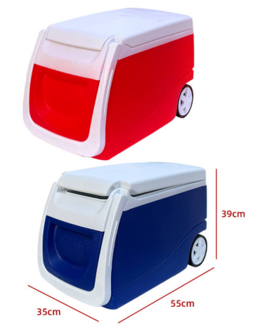 Cooler con Ruedas Portátil 35 L x 1 Unds. Medidas: 35 x 55 x 39 cm aprox.