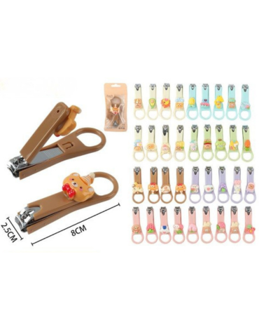 Corta Uñas Infantil Colores Surtidos x 12 Unds. Medida: 8 cm aprox.