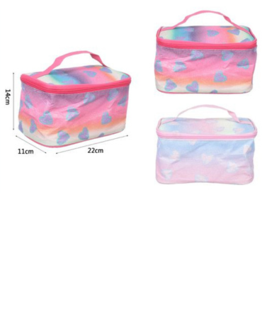 Cosmetiquero con Diseño Colores  Surtidos x 12 Unds.Medida:14 x 22 cm aprox.