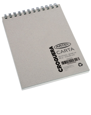 Croquera  Carta 80 Hojas Bond  x 3 Unds.Medidas: 21,5 x 28 cm aprox
