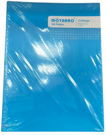 Cuaderno College Matemática 80 Hojas Colores Surtidos x 60 Unds. Medida: 7 mm
