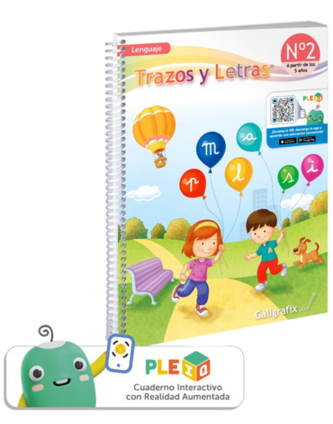 Cuadernos Trazos y Letras N°2 Caligrafix a partir de los 5 años x 3 Unds.