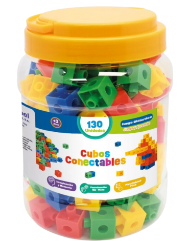 3 Set de Balde Cubos Conectores Colores Surtidos (1 Set Trae: 130 PCS)