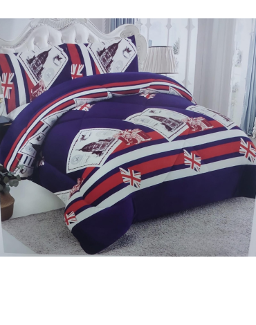 Cubre Cama con Chiporro de 2 Plazas + 2  Fundas x 3 Unds.