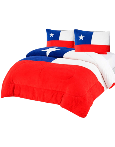 Cubrecama con Chiporro King + 2 Fundas x 4 Unds.Medida: 230 x 250 cm aprox.