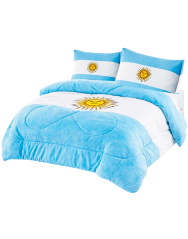 Cubrecama con Chiporro 2 Plaza + 2 Fundas x 4 Unds.Medida: 200 x 230 cm aprox.