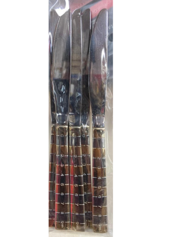 4 Set de Cuchillo  de Metal.(1 Set Trae: 6 PCS)