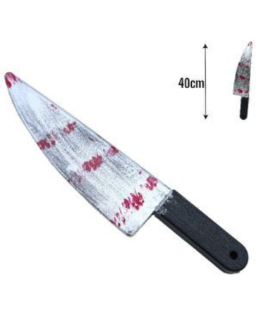 Cuchillo Sangriento Halloween de Plástico x 6 Unds.Medida: 40 cm aprox.