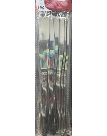 4 Set de Cuchillos de Mesa(1 Set Trea: 6 PCS)Medida: 22 cm aprox.