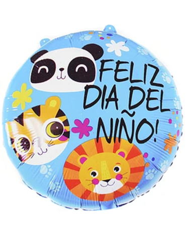 Globos Metálico Feliz Día del Niño x 24 Unds. Medida: 45 cm aprox