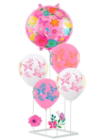 6 Set de Globos Feliz Día con Base (1 Set Trae 6 Pcs)
