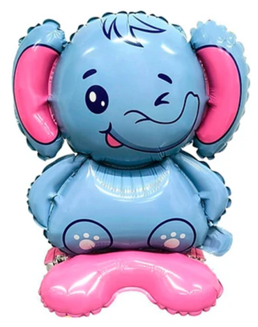 Globo Metálico Elefante con Base x 12 Unds. Medida: 40*60 cm aprox