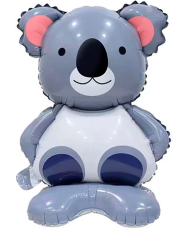 Globo Metálico Koala con Base x 12 Unds. Medida: 40*60 cm aprox