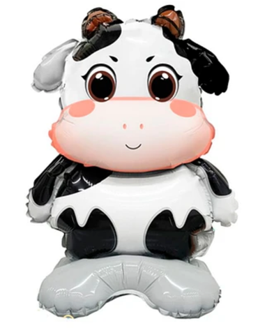 Globo Metálico Vaca con Base x 12 Unds. Medida: 40*60 cm aprox