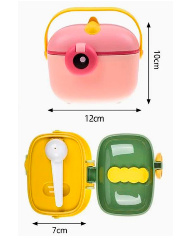 Dispensador Portátil para Bebé Colores Surtidos x 4 Unds. Medidas: 10 x 12  cm aprox