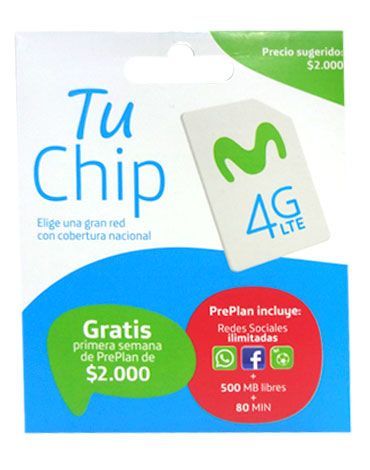 Chip Movistar  x 12 Unds.