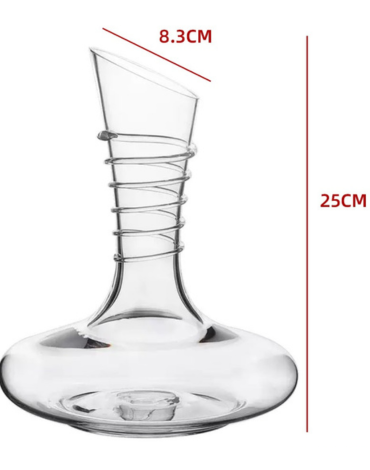 Decantador de Vino 1.500 ML x 3 Unds.Medida: 8.3 x 25 cm aprox.