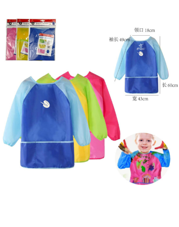 Delantal Infantil Colores Surtidos x 6 Unds.Talla: 18 cm  49 cm  60 cm  x 43 cm aprox.
