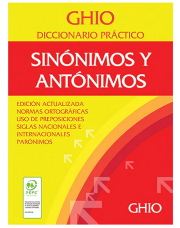 Diccionario GHIO Sinónimos y Antónimos Español x 3 Unds.