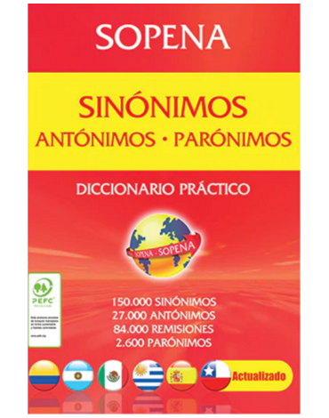 Diccionario Práctico SOPENA  Sinónimos, Parónimos y Antónimos x 3 Unds.