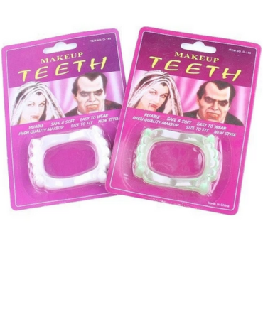 Dientes Vampiro para Halloween x 12  Unds.