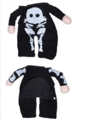 Disfraz Halloween Huesito para Mascotas x 4 Unds.Talla: S - M - L - XL