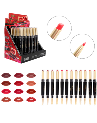 Duo Labial Barra + Lápiz Delineador de Labios Colores Surtidos x 24 Unds.