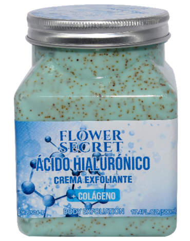 Exfoliante Corporal con Ácido Hialurónico x 4 Unds. Medida: 500 ml aprox.