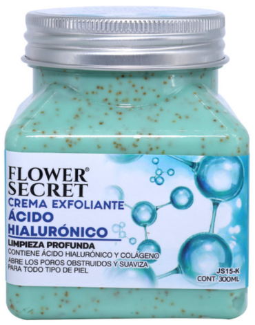 Exfoliante Corporal con Ácido Hialurónico y Colágeno x 4 Unds. Medida: 300 ml aprox.