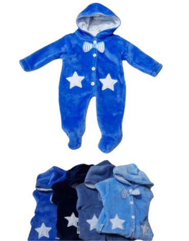 Enterito Osito Plush para Bebe  x 4 Unds. Tallas: 0 a 3 meses