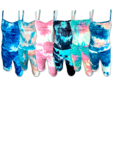 Enterito de Dama Corto Tie Dye x 12 Unds.Talla: M/L L/XL XL/XXL