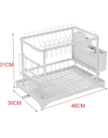 Escurridor De Platos Metal x 4 Unds. Medida: 31 x 30 x 46 cm aprox.