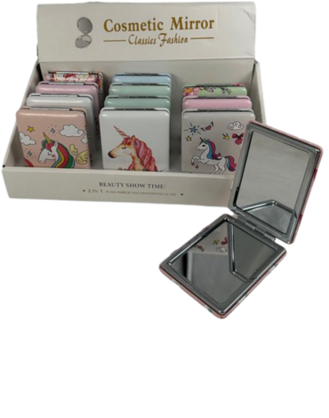 Espejo de Cartera Unicornio Modelos Surtidos x 12 Unds.