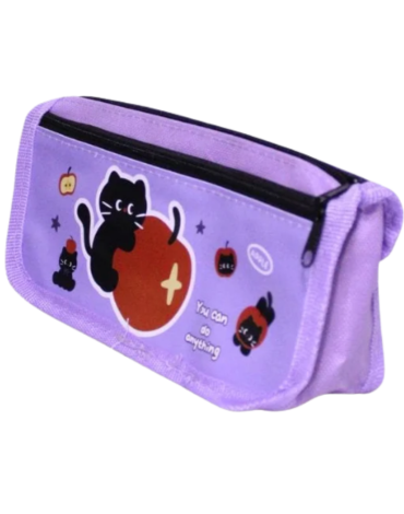 Estuche Escolar Gatitos Colores Surtidos x 6 Unds.Medida: 12 x 22 x 6 cm aprox.