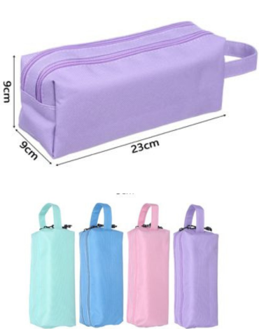 Estuche Escolar Colores Surtidos x 6 Unds. Medida: 23 x 9 x 9 cm aprox.