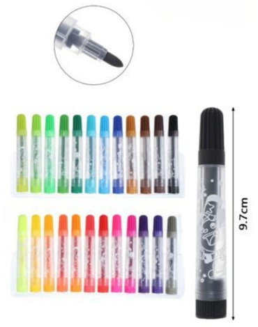 6 Estuche de Plumones Colores Surtidos.(1 Caja Trae: 24 PCS )