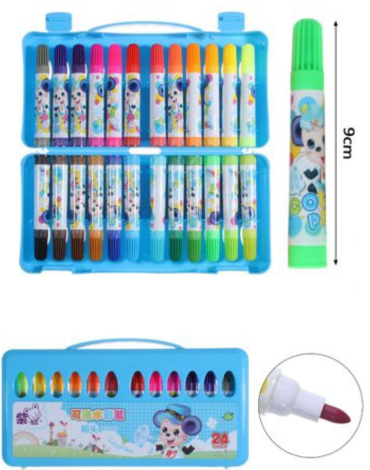 6 Estuche de Plumones Colores Surtidos.(1 Caja Trae: 24 PCS )