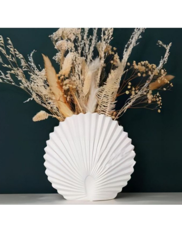 Jarro Decorativo Blanco x 3  Unds. Medida: 21,5 x 9,2 x 20,3 cms aprox
