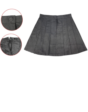 Falda Escolar Gris x 12 Unds.Talla:6 - 8 - 10 -12