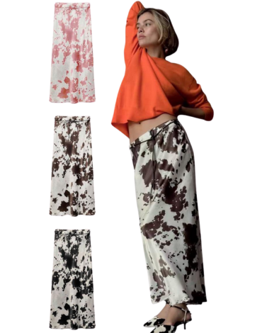 Falda Estampada Larga de Dama x 12 Unds.Talla: S - M - L