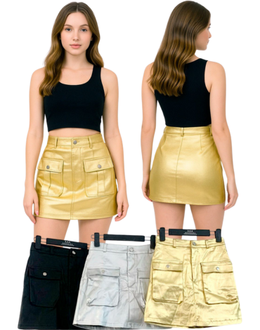 Falda Metalizada Colores Surtidos x 12 Unds.Talla: S /M - M / L - L / XL