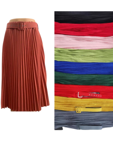 Falda Plisada con Forro Colores Surtidos x 12 Unds.Talla: S /  M - L  / XL