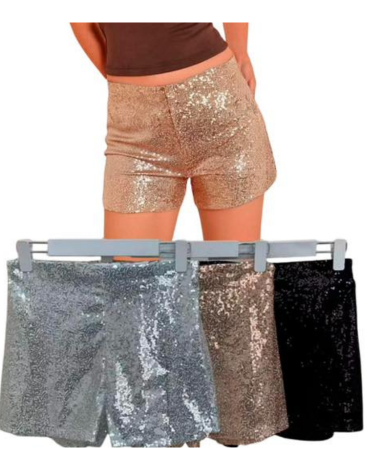 Falda Short de Lentejuelas Colores Surtidos x 12 Unds.Talla: S - M - L